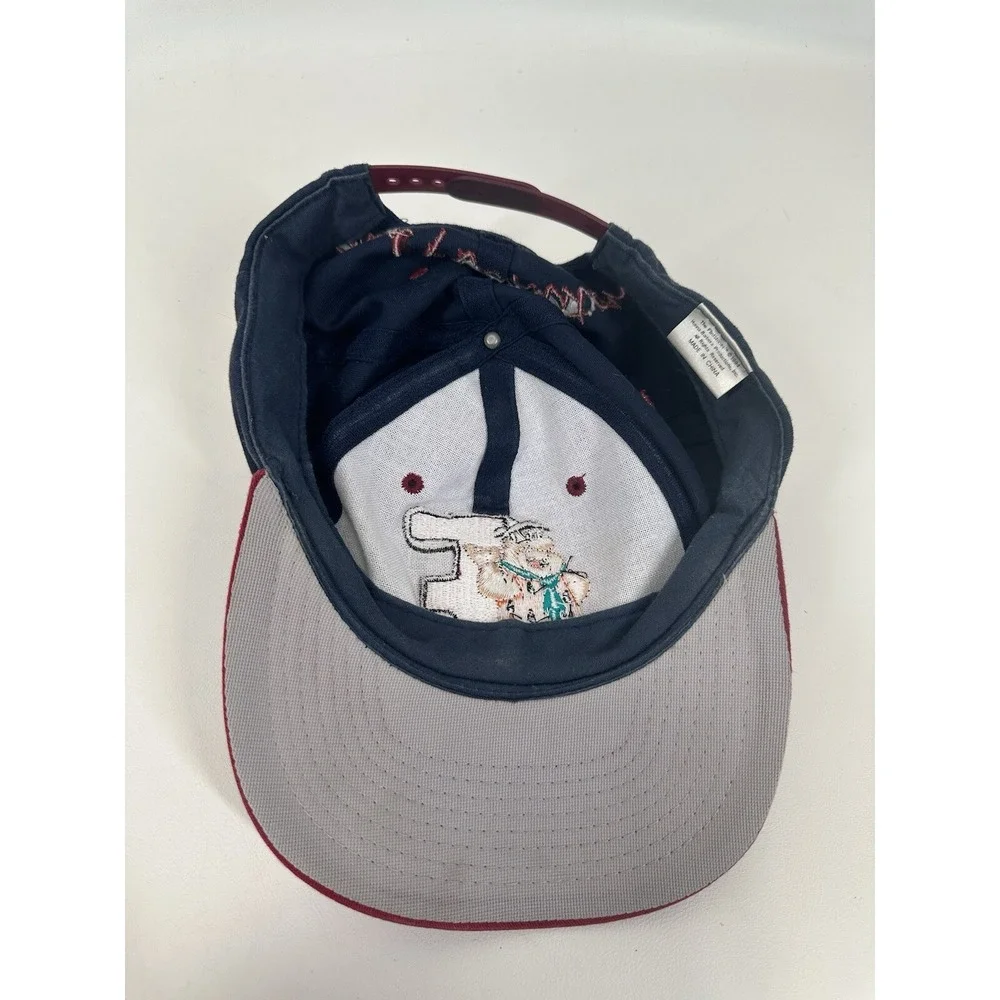 Fred Flintstone Snapback Hat 1994 Red Blue  90's Retro‎ Throwback Vintage